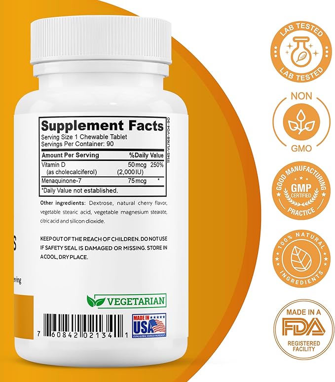 Men's Health Vitality Bundle: Brain Support Complex Men's Daily 7 Essentials and Vitamin D3 + K2