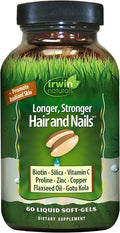 Healthy Skin &amp Hair Plus Nails by Irwin Naturals Nutrient Rich Provides Shine and Strength 60 Liquid Softgels