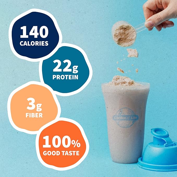 Garden of Life Organic Vegan Protein Powder Plant Based &amp BCAAs Organic Protein Powder with Probiotics &amp Enzymes Non-GMO Gluten-Free Lactose Free Vanilla Chai 1.2 LB