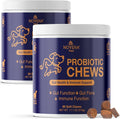 NOVEHA Probiotic Chews for Dogs | Ultimate Gut Health &amp Digestive Support | for Healthy Skin &amp Coat | Relieves Itching &amp Paw Licking | Probiotics for Pet Dogs with Allergies (180 Chews 2-P