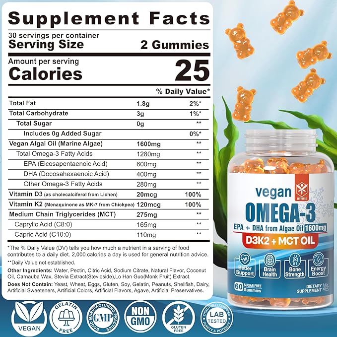 Womens Multivitamin Gummies &amp Vegan Omega 3 Gummies