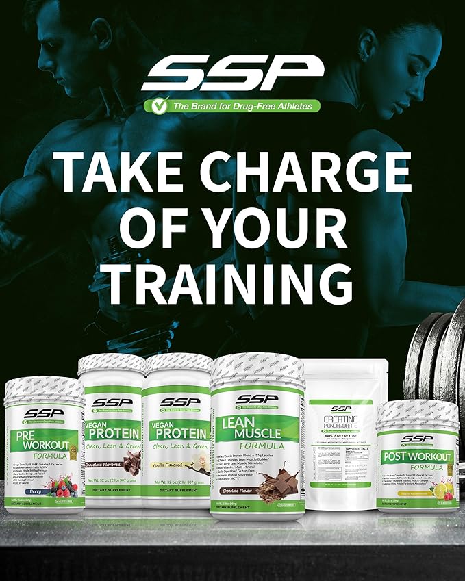 SSP Vegan Protein - Vanilla Pea Isolate Hemp &amp Sacha Inchi Blend - Pre &amp Post-Workout Recovery Drink - Plant-Based Nutrition