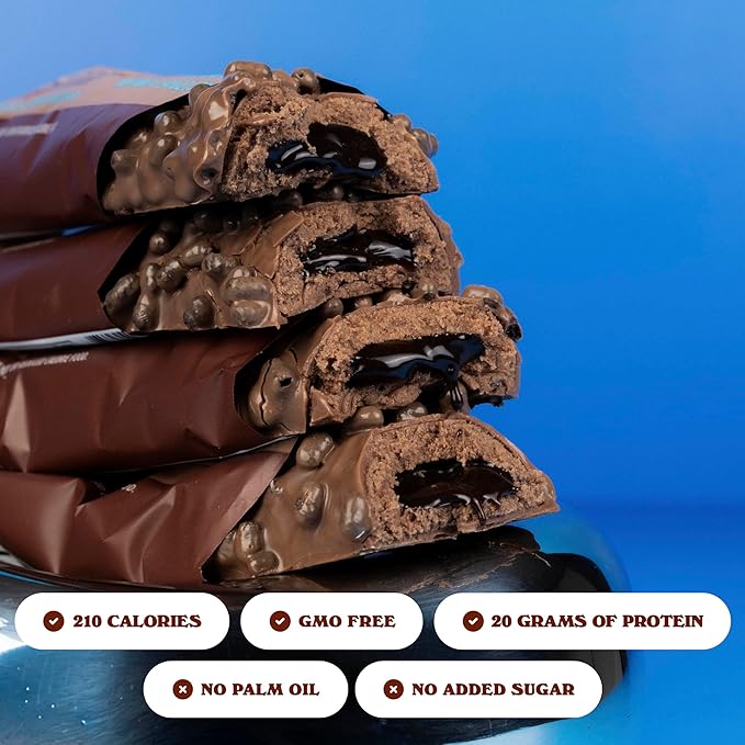 Barebells Protein Bar Brownie Batter – 55g High Protein Chocolate Bar – Low Sugar Brownie Flavor Snack – On-The-Go or Post-Workout Treat