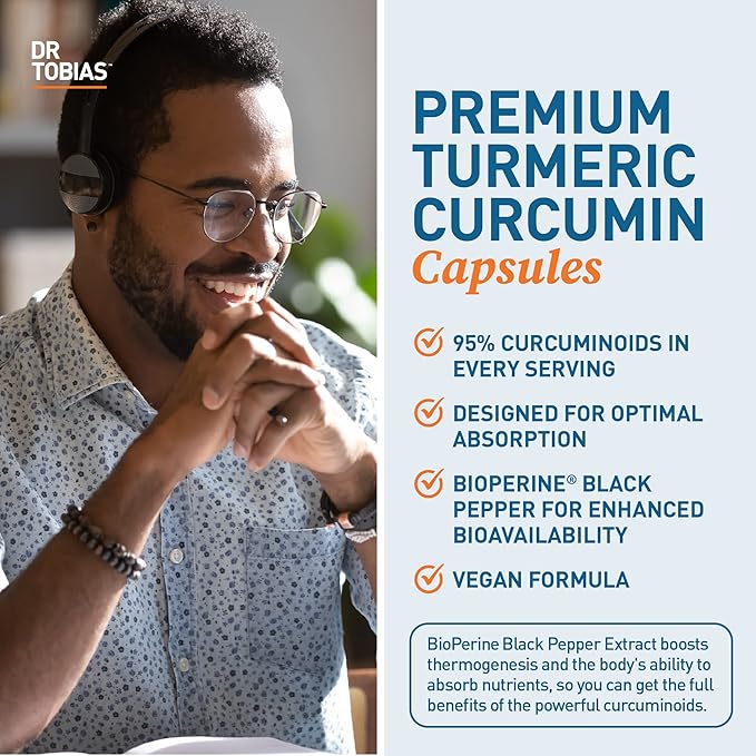 Dr. Tobias Adult Multivitamin &amp Turmeric Curcumin Energy Immune Health Bone &amp Joint Support Vegan Non-GMO