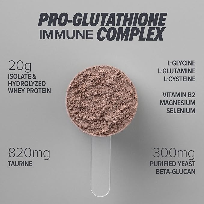 Immuno Whey Protein + Brainstorm Functional Coffee Bundle – 18g Protein Amino Acids &amp Glutathione Support + Focus Clarity &amp Energy Boost – Keto Friendly Sugar Free – Chocolate &amp Spices