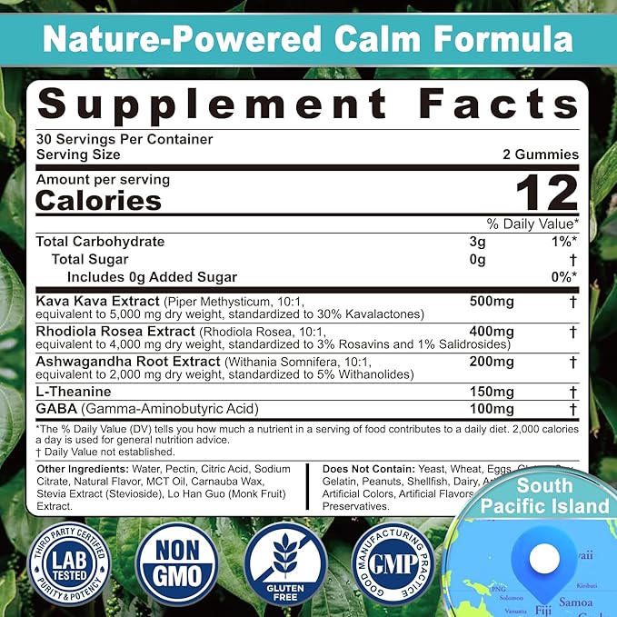 L-MethylFolate 15mg &amp Methylated Multivitamins Kava Gummies
