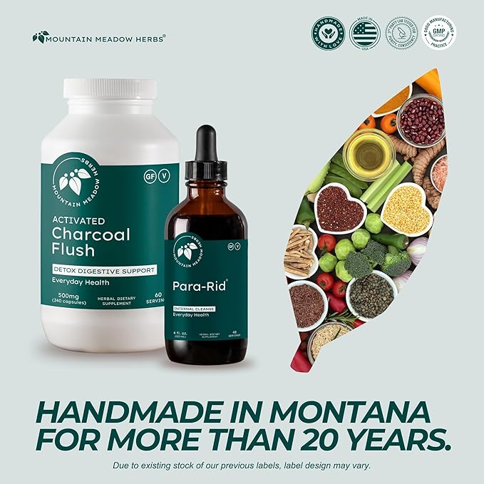 Mountain Meadow Herbs Herbal Digestive Cleanse Kit – Bitters Tincture &amp Charcoal Binder for Gas Bloating Gut Health &amp Internal Balance