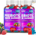 Prebiotic Fiber Gummies 5g Fiber per Serving 2 Billion CFU Bacillus Coagulans + Vitamin D3 Sugar Free Pectin Mixed Berry Gummies Inulin (FOS) + Acacia + Apple Pectin 120 Gummies (60 Servings)