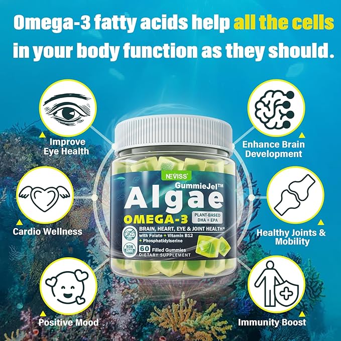 Algae Omega 3 Gummies + Marine Algae Calcium Gummies Bundle