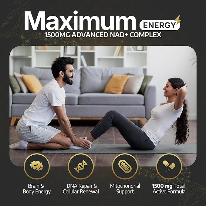 NADGENIX™ NAD+ Supplement – NMNH 500mg Nicotinamide Riboside TMG Resveratrol &amp CoQ10 – Cellular Energy &amp Healthy Aging – 60 Capsules – High Absorption Liposomal Delivery