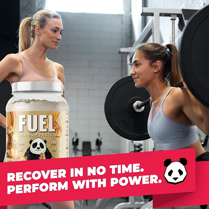 Underground Bio Labs Panda Fuel Premium Protein WheyHydrolyzed CollagenCaseinProbiotics Enzymes Keto FriendlyTime Release 25 Servings (2.5 Pound Caramel Ice Cream Crunch)