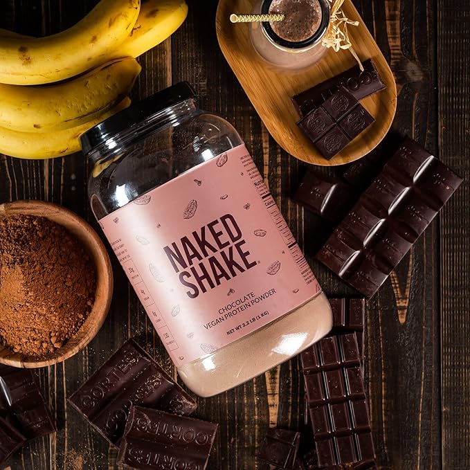 NAKED Shake - Chocolate Protein Powder - Plant Based Protein Shake with Mct Oil NSF Certified Gluten-Free Soy-Free No Gmos Or Artificial Sweeteners - 30 Servings