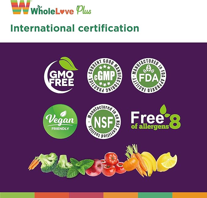 NOTO WholeLove Plus Men's Organic WholeFood Multivitamin Health Supplements for Immune Support Vitamin Vegan Friendly 60 Tables