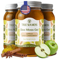 TrueSeaMoss Sea Moss Gel – Made in USA – Wildcrafted Seamoss Fruits &amp Jarred Vegetables – Apple/Cinnamon Pack of 3 (Labels may Vary)