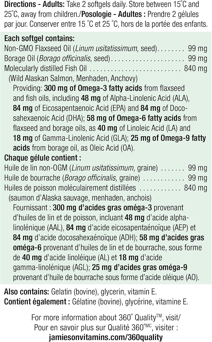 Jamieson Nature's Finest Omega 3-6-9 200 capsules