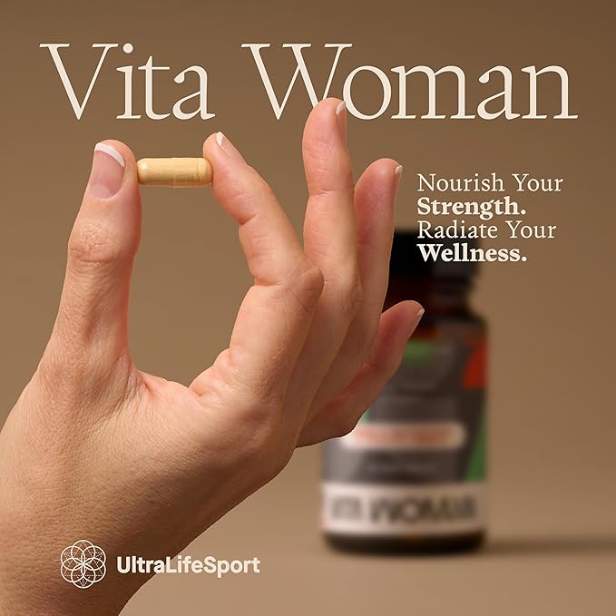 Ultra Life Sport - VITA Woman Premium Multivitamin for Women - 30 Capsule Daily Vitamins for Women with Vitamin E K2 MK-7 and B for Maximum Absorption - 100% Vegan Organic Non-GMO Gluten Free