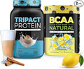 Nutrology Post Workout Bundle - Tripact Protein &amp BCAA Natural Powder - Non-GMO Enchance Recovery Boost Immune Health Super Foods and Probiotic Gluten Free