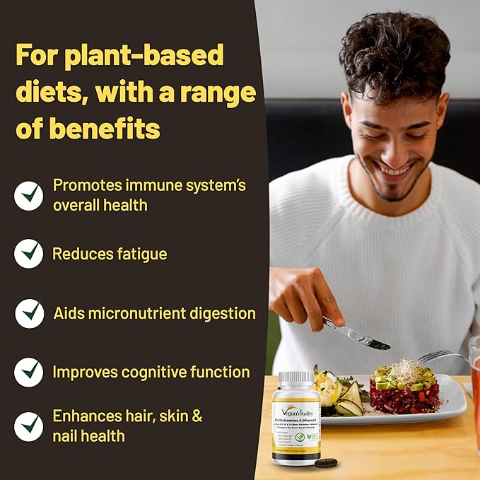 Vegan Vitality Lion's Mane x General Health Combo Bundle - 6 Months Lion's Mane and Multivitamins