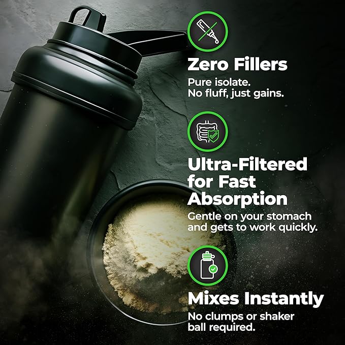 Species Nutrition Isolyze Whey Protein Powder 100% Whey Isolate for Muscle Building 27.5g Protein Per Scoop No Sugar &amp Low Fat (Cinnamon Donut 22 Servings)