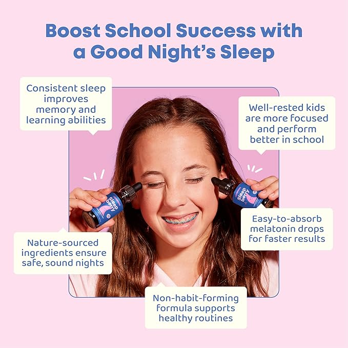 JoySpring Multivitamin &amp SleepBerry Bundle | Kids Vitamins &amp Minerals Naturally Sourced Non-GMO Non-Alcoholic Liquid Formula Immunity Health Support | Vegan &amp Vegetarian Supplements
