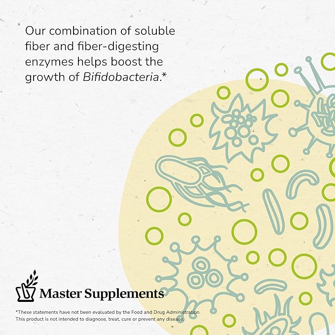 Master Supplements TruFiber - 6.35 oz - Prebiotic Fiber to Help Boost Probiotic Growth - Supports Digestive Health - Vegan Gluten Free - 50 Servings