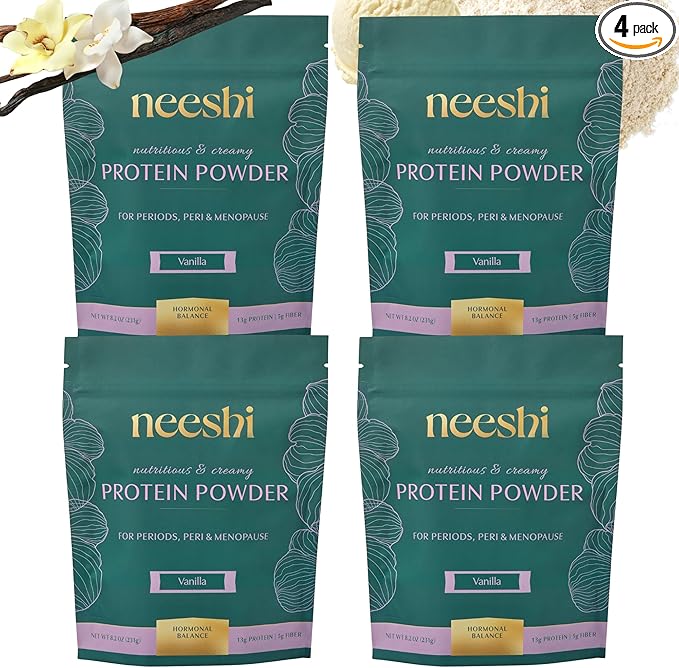 Nourishing Protein Blend – Plant-Based Vegan Gluten-Free All-Natural – Balanced Nutritional Support for Women – 4-Week Supply – Vanilla Flavor