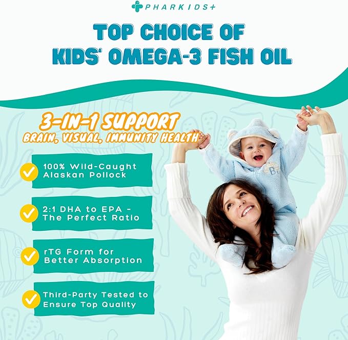 Baby Vitamin D3 Drops+Kids’ Fish Oil Softgels–Complete Daily Nutrition for Babies &amp Kids–Immune Bone Brain &amp Vision Support–Pediatrician Developed–1200 Vitamin D Servings+60 Softgels