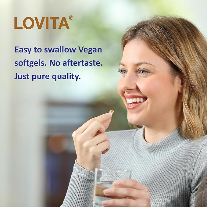 LOVITA Marine &amp Plant Omega Bundle - 2 Fish Oil Bottles &amp 1 Vegan Flaxseed Oil (180ct) High Potency EPA DHA &amp ALA (3-Pack Set)