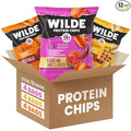 WILDE Protein Chips Variety Pack High Protein Snacks for Adults Keto Chips Gluten Free Low Carb Snack Box Made with Real Ingredients 1.34oz Bags Pack of 12
