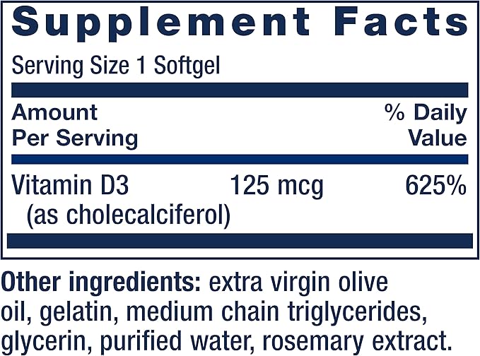 Super Omega-3 Fish Oil Vitamin D3 5000 IU - 120 &amp 60 Softgels