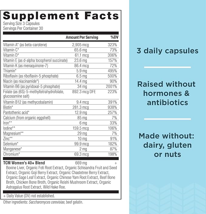 Ancient Nutrition Multivitamins for Men and Women Age 40+ (90 Count)