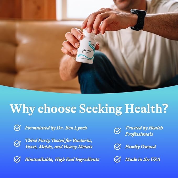 Seeking Health HistaminX - Supplement with Bromelain &amp Flavonoids - Formula Aids Healthy Swelling Responses &amp Seasonal Comfort - Support Immune System with Antioxidants - 60 Capsules