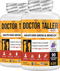 Doctor Taller Kids by NuBest - Support Healthy Growth of with Multivitamins and Multiminerals for Ages 2 to 9 Grape Flavor 180 Vegan Chewable Tablets | 3 Month Supply White