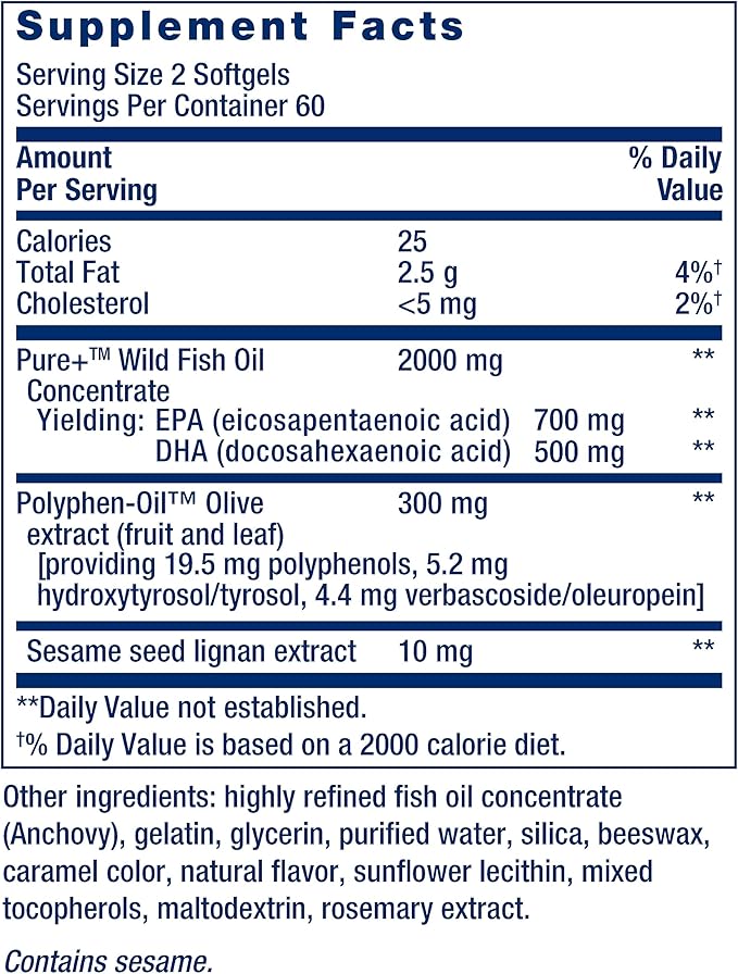 Super Omega-3 Fish Oil Sesame &amp Olive Extract with Multi-Vitamin &amp Mineral - 120 Softgels &amp 120 Tablets