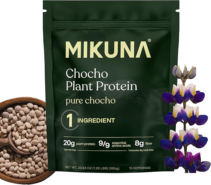 Mikuna Vegan Protein Powder (Unflavored 15 Servings) - Plant Based Chocho Superfood Protein - Dairy Free Protein Powder Packed with Vitamins Minerals &amp Fiber - Gluten Keto &amp Lectin-Free