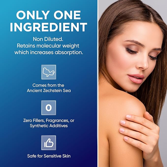 Topical Magnesium Oil Spray Glass Bottle from Ancient Zechstein Sea and Trace Mineral 7 floz - Transdermal Pure Magnesium Spray Oil for Feet Muscle Relaxation Leg Cramps Sleep and Overall Health