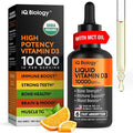 Liquid Vitamin D3 10000 IU (250 mcg) - USDA Organic Vitamin D Drops for Adults &amp Kids - 100-Day Supply - Vit D3 with MCT Oil for Better Absortion - Bone &amp Immunity Support Dental Health* Mad