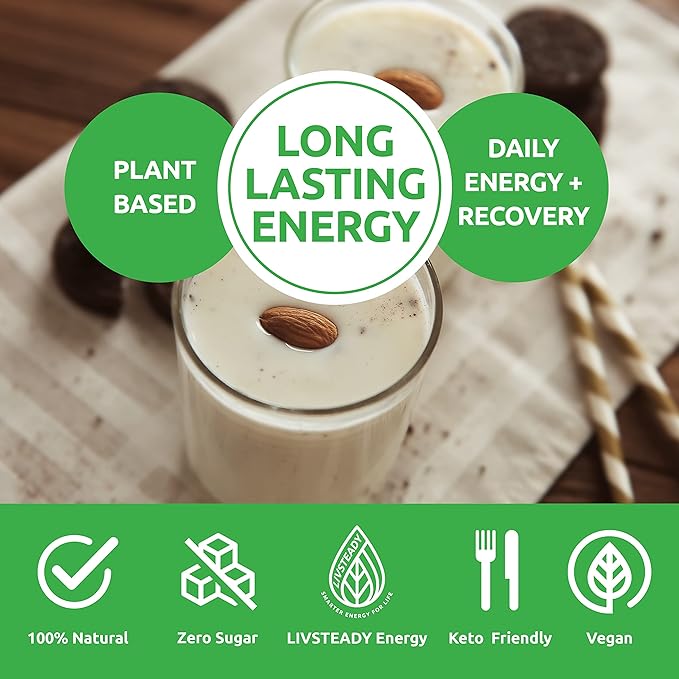 UCAN Energy + Plant Protein Powder - Vegan Plant Based Protein 20g Pea Protein with Amino Acids EAAs &amp BCCAs - Keto Protein Powder - No Added Sugar Gluten-Free - Vanilla - 12 Servings
