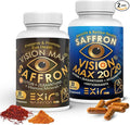 EXIR Eye Vitamins Combo Pack (2 Bottles) – Eye Vitamins Supplement - with Lutein Saffron Astaxanthin Zeaxanthin – 60 Capsules