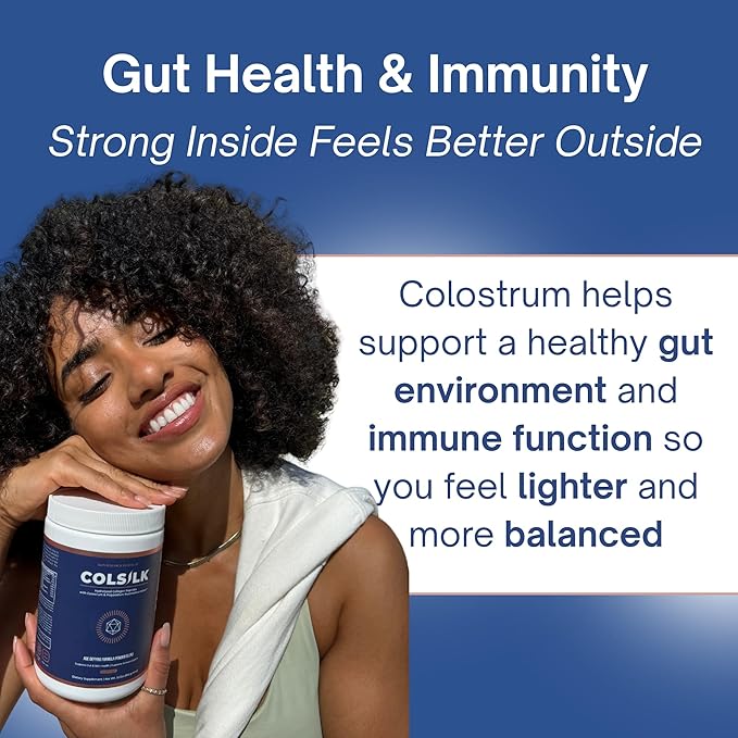 SRILabs ColSilk Unflavored Hydrolyzed Collagen Powder with Colostrum and Polypodium - Skin Hair Nails Gut Health and Joint Support - One Scoop Daily | 1 Month Supply