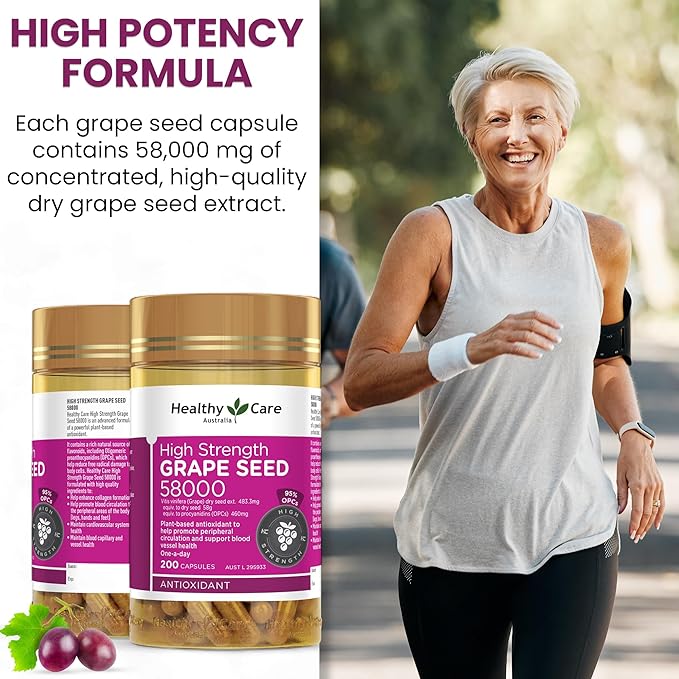 Healthy Care Grape Seed 58000 200 Capsules