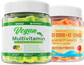 NEVISS Vitamin D3 5000IU + K2 (MK-7) 120mcg with Vegan Multivitamin for Women Men with Iron Vitamin B12 A D3 K2 Algae Omega 3 Magnesium Zinc