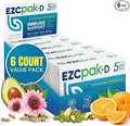 EZC Pak 5-Day Immune System Booster with Echinacea Vitamin C Zinc &amp Vitamin D - Tapered Immune Support Supplement for Adults - Supports Immunity Easy Travel-Size Supplement Pack - (Pack of 6)