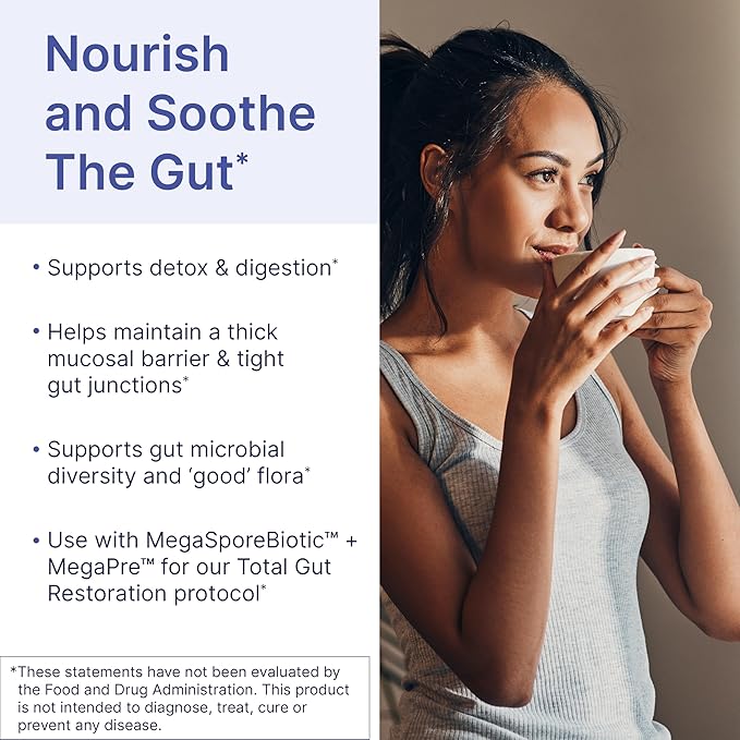 Microbiome Labs MegaMucosa Gut Health Powder - Digestive Supplement with Complete Mucosal Support for Healthy Gut &amp Immune Function - Dairy-Free Immunoglobulins &amp Amino Acids - Berry Acai (5.5