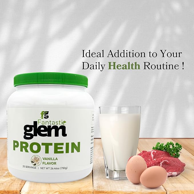 Vanilla Protein Powder – Support Muscle Growth Recovery and Overall Wellness - GMO Soy Gluten and Sugar Free 20g of Protein per Serving - 25 Servings 750g