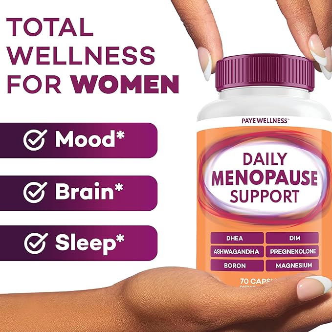 Menopause and Perimenopause Supplement for Women 10-1 Relief Formula for Hot Flashes Night Sweats Mood Energy &amp Hormone – DIM Ashwagandha Vitamin D DHEA Zinc Magnesium 2-Pack 140 Capsules