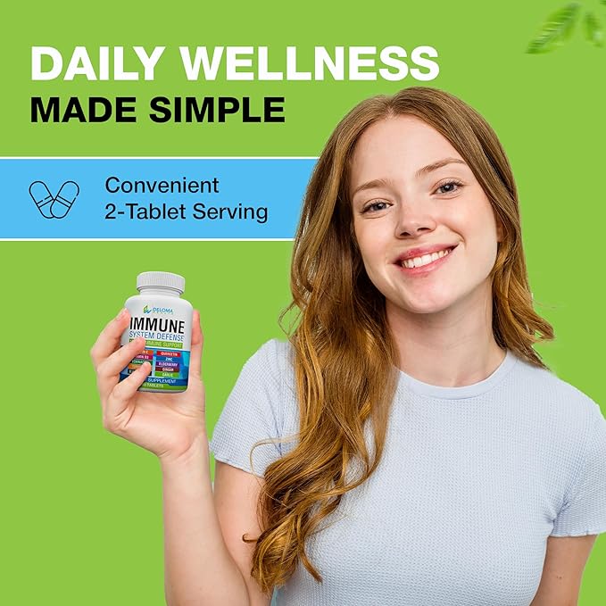 10 in 1 Immune System Support Supplement - Vitamin C (1000 mg) Quercetin Vitamin D3 (5000iu) Zinc (40 mg) Elderberry Echinacea Turmeric Ginger Garlic Black Pepper