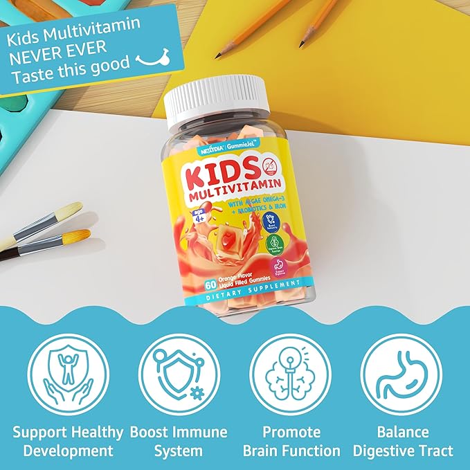 Kids Multivitamin Gummies with Iron + Butyrate Gummies with Probiotic + Prebiotic + Postbiotic