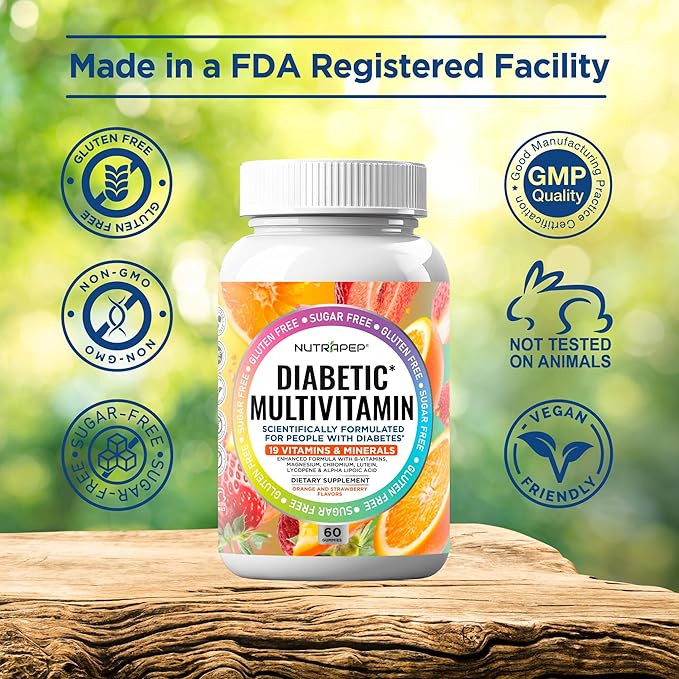 Premium Multivitamin Chewable Gummies for Women &amp Men - Sugar-Free &amp Gluten Free Supplement Vitamins - Calcium Magnesium Zinc Manganese Thiamine Biotin…