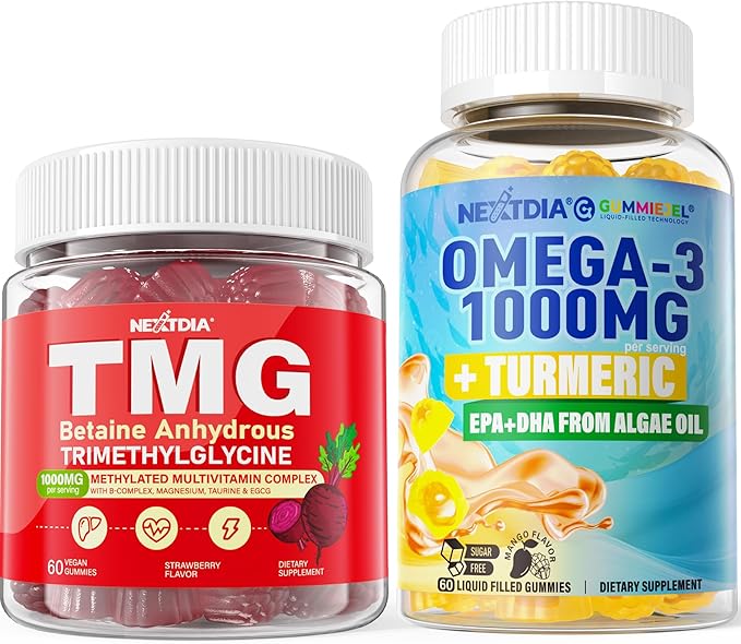 Omega-3 + Turmeric TMG Supplements Gummies 4Pack